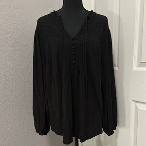 Torrid Black Women's Long Sleeve Top - Size 3 / 3X